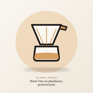 Hario V60 02 plastikowy, przezroczysty