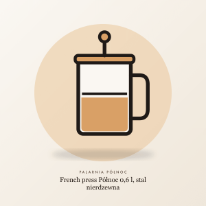 French press Północ 0,6 l, stal nierdzewna